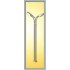 Lampadaire fouet double lumiere blanche, ampoules LED