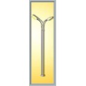 Lampadaire fouet double lumiere jaune