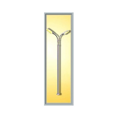 Lampadaire fouet double lumiere jaune