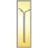 Lampadaire fouet double lumiere jaune