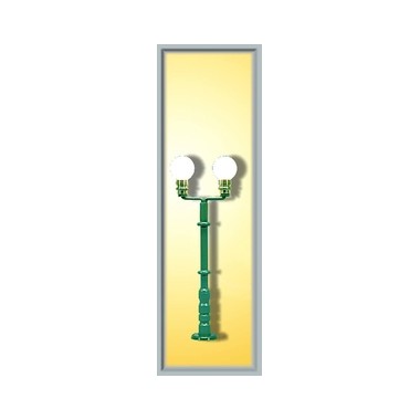 Lampadaire boule double vert