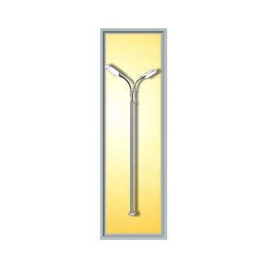 Lampadaire fouet double lumiere blanche, en kit