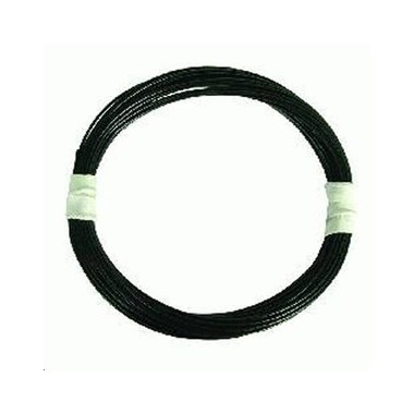 Cable electrique noir extra-fin Diam.0,6mm, fil 0,03mm2, long. 5m