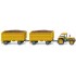 Miniature tracteur Schlüter 1250 VL avec 2 remorques 