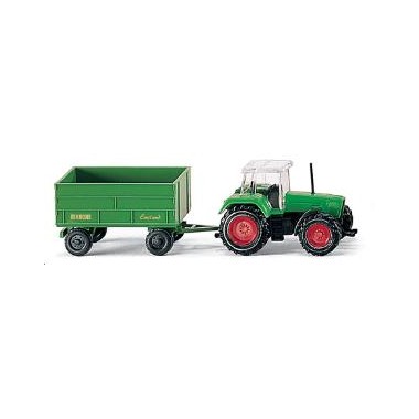 Miniature tracteur Fendt Favorit avec remorque