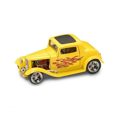 Miniature Ford 3-Window Coupé jaune & flammes 1932