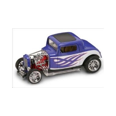 Miniature Ford Roadster bleue & flammes 1932 Miniature Ford Roadster bleue & flammes 1932