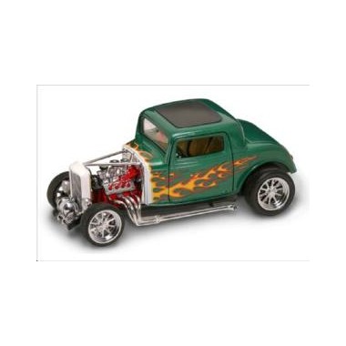 Miniature Ford Roadster verte & flammes 1932 Miniature Ford Roadster verte & flammes 1932