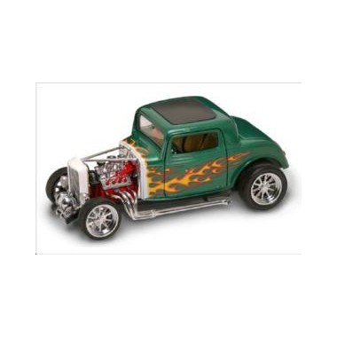 Miniature Ford Roadster verte & flammes 1932