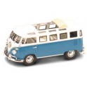 Miniature Volkswagen T1 Microbus bleu 1962