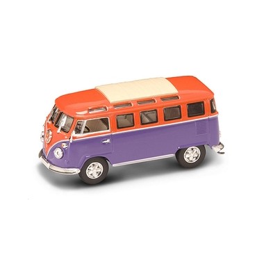 Miniature Volkswagen T1 Microbus violet/orange 1962