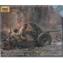 Maquette Canon anti-chars allemand PAK-36 avec équipage, 2ème GM