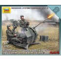 Figurines Canon anti-aérien allemand Flak-38 20mm et servants, 2èmeGM