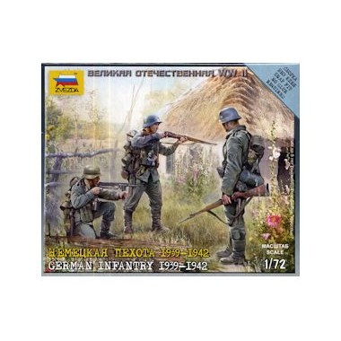 Maquette Figurines Infanterie Soviétique 1941-42 Zvezda échelle 1/72 - Kit Plastique à Assembler Et Peindre (âge 14+)