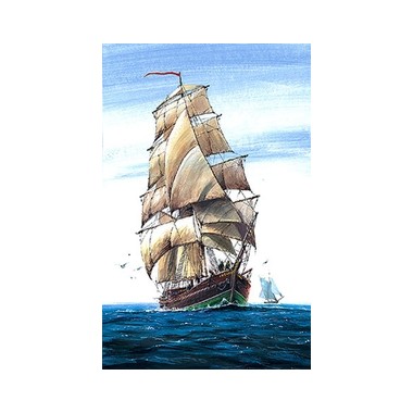 Maquette Brigantine britannique, voilier 18ème Siècle
