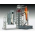 Maquette Launch Tower & Space Shuttle with Booster Rockets