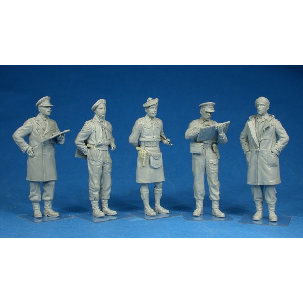 Miniart 35165 Figurines Maquette Officers Britanniques - francis miniatures