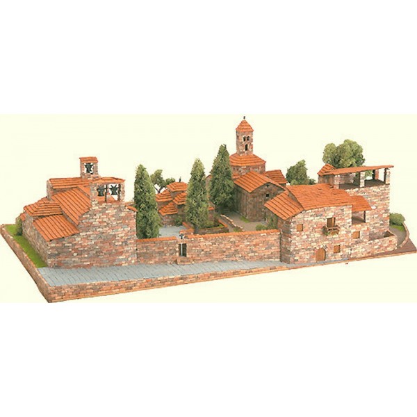 Maquette de village roman St Pere. Maquette materiaux naturels a construire  - francis-miniatures.
