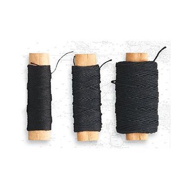 Fil coton noir (haubans ou autre) 0.80mm longueur 20m 