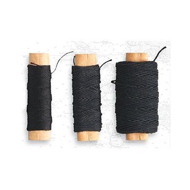 Fil coton noir (haubans ou autre) 0.80mm longueur 20m 