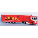 Miniature semi-remorque Renault Magnum Cirque Amar 5 couchettes