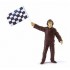 Figurine directeur de course moderne avec drapeau