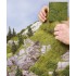 Tapis d'herbe haute hyper flexible vert prairie de montagne, 400 x 400 mm