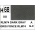 Gunze H68 Gris Foncé Satiné peinture acrylique 10 ml