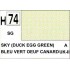 Gunze H74 Vert Oeuf Canard Satiné peinture acrylique 10 ml