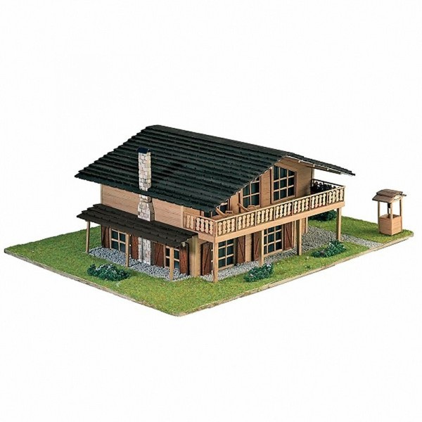 Maquette a monter en bois Chalet de montagne - francis miniatures