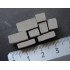  Pierres murs irréguliers blanches, 300 pièces 5/11 x 5 x 4 mm 