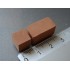  Pierres murs Opus Quadratum rouges, 25 pièces 10x20/10x10mm 