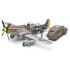  Maquette P-51D Mustang & U.S. Army Staff Car, 2ème GM 