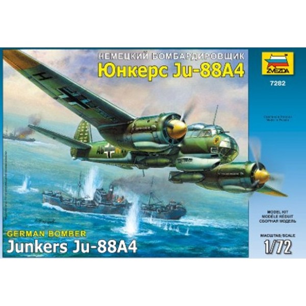 Maquette Zvezda Junkers JU88A-17/A-5 échelle 1:72 - Avion Militaire à Monter