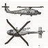  SH-60K Sea Knight Aircraft Sets for Aircraft Carrier 
