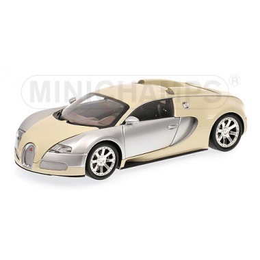 Miniature Bugatti Veyron Edition Centenaire 2009 Chrome/Beige Miniature Bugatti Veyron Edition Centenaire 2009 Chrome/Beige