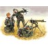  Figurines maquette Equipage de mitrailleuse, 2ème GM Kurland 1944 