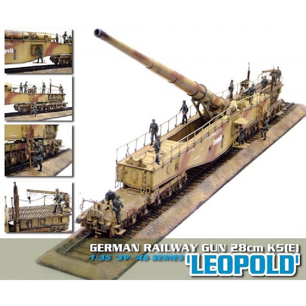 Maquette Canon Allemand Sur Rails 28cm K5 E Leopold 2emeGM Francis 