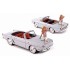 Miniature Renault Floride Blanche 1958 + Figurine Brigitte BARDOT