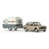 Miniature Peugeot 504 beige métallisé avec caravane Eriba "Peugeot"