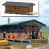  Entrepot de marchandises en bois (vrai bois) 