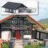  Maison moderne, grise toit noir 