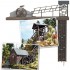 Cage d'ascenseur de mine en bois (vrai bois), motorisée 