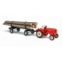  Miniature Tracteur Porsche Junior K avec remorque de bois  