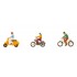  Figurines Cyclistes et cyclomotoristes 