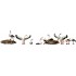  Figurines Cigognes dans leurs nids 