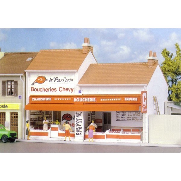 Maquette MKD HO - Boucherie Charcuterie - Bâtiment Immeuble Monté - Époque IV