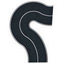 Route Départementale en asphalte, virage