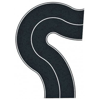 Route Départementale en asphalte, virage