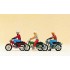  Figurines Jeunes motocyclistes 